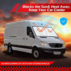 ARISMOTOR Windshield Sun Shade for Freightliner/Mercedes Benz Sprinter 1500 2500 3500 4500 2007-2026, Custom Fit Foldable Front Window Sunshade Sun Visor Protector, Block UV Rays Keep Your Car Cooler