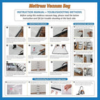 Storage Logic Foam Mattress Vacuum Bag for Moving, Storage, Vacuum Seal Mattress Bag with Straps (Queen/Full/Full-XL)