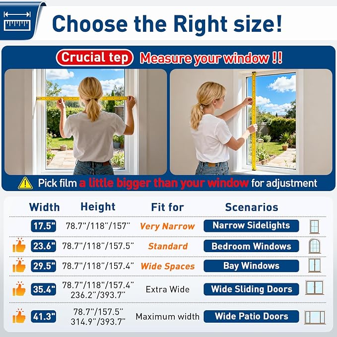 Coavas One Way Privacy Window Film, Sun Blocking Reflective Window Film See Out Not in, Heat Control Window Tint for Home, Anti UV Static Cling for Windows Office Door (Green, 17.5 x 118 inches)