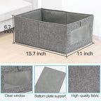 Fordonral 4 Pack Closet Organizers and Storage Bins, Storage Containers for Organizing Clothing, Jeans, Toys, Books, Shelves,