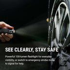 Sabre Safe Escape™ 3-in-1 Car Escape Tool for Car Safety with Spring-Loaded Window Breaker, No Swing Required, Seat Belt Cutt