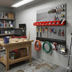 Peg Board Wall Organizer, Metal Pegboard Organizer Kit, 4 Metal Pegboard Panels(12"x24") with 64 Accessories, Wall Mount Larg