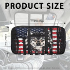 Wolf American Flag Car Sun Visor Storage Bag,Truck Visor Organizer Card Sleeve Pocket Document Holder for Registration, Driving Licens