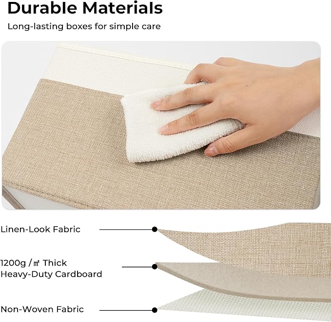 GRANNY SAYS Decorative Storage Baskets for Shelves, Large Fabric Storage Bins, Collapsible Clothing Storage and Organization,