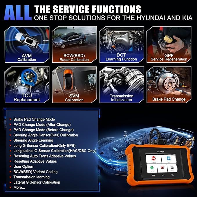 2026 LAUNCH Creader Elite V2.0 fit for Kia and Hyundai Bi-Directional Scan Tool, All Reset Functions, Full System Diagnostic