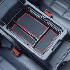 PIMCAR Center Console Organizer for 2023 2024 2025 2026 Honda CR-V LX/EX/EXL/Sport/Sport-L/Sport Touring Hybrid ABS Plastic Material Armrest Box Insert Tray Accessories-Red Trim