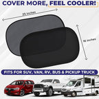 EcoNour Car Window Shade for Baby (4 Pack) | Cling Sun Shade for SUV, Van, RV, Bus & Pickup Truck | Sun Protection for Car Side Window | Sun Blocker Shade for Baby | X-Large 25" x 16"