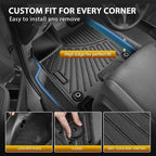 Powerty Floor Mats for Honda Odyssey 2026 2025-2018 Mini Passenger Van Car Mats, All Weather TPE Custom 1st 2nd & 3rd Rows Floor Liner and Cargo Liner Honda Odyssey Accessories (Floor Mats+Trunk Mat)