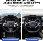 Frani Nappa Leather Steering Wheel Cover,Universal Fit 15 Inch-Premium Non-Slip Breathable Comfort Grip for Cars Trucks SUVs,Anti-Slip Durable Interior Upgrade Black