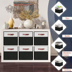 Ornavo Home 13 x 15 x 13 Kallax Storage Cube Bins, Foldable Collapsible Fabric Storage Bins Box Linen Shelf Basket Cube Organ