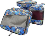 5 Set Packing Cubes for Travel Large Suitcase Luggage Organizer Bags Travel Accessories Vacation 4 Cubes 1 Laundry Pouch Bag