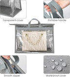 CINPIUK 10 Set Handbag Storage Organizer Dust Bags for Purses Handbags Closet, Clear Purse Protector Storage Bag Dust Cover f