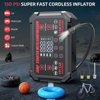 Jump Starter with Air Compressor, 4000A Peak Portable Car Battery Jumper Starter with 150PSI Auto-Shutoff Tire Inflator, 12V