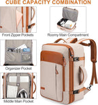 Lumesner Carry on Travel Backpacks, Extra Large 40L Flight Approved Bag for Men & Women,Expandable Suitcase Backpack With 4 P