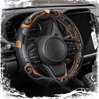 Naruto Shippuden Car Steering Wheel Cover, 15 Inch Anime Steering Wheel Cover, Cushioned Soft Comfortable Cover Anime Car Accessories for Men Women, Nine Tails