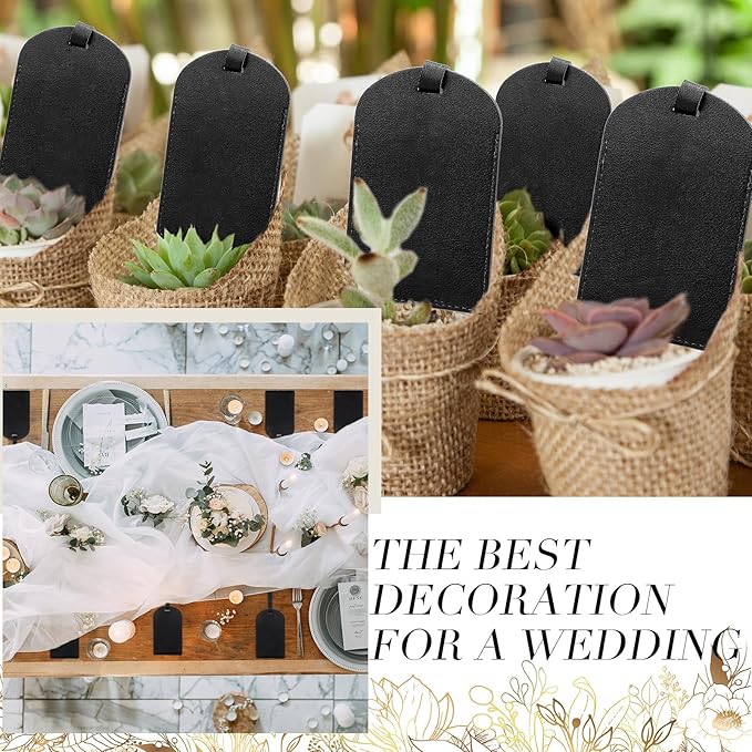 Amylove 48 Sets Leather Luggage Tags Bulk Wedding Favors Luggage Tags for Guests Bridal Gifts Wedding Bridal Shower Gift PU L