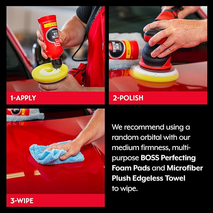Griot's Garage BOSS Perfecting Cream for Car Polishing and Detailing, Light Polish, Fine Scratch, Swirl Remover for Vehicles, 16oz