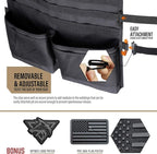 WYNEX Car Seat Organizer, Molle Backseat Cover Organizer Protector with Sling Rack, Visual Pocket and Patch, Universal Vehicle Fits for F150, Jeeps, Pickups & Trucks for Road Trips