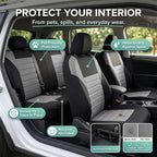 FH Group Automotive Car Seat Covers Full Set Premium 3D Air Mesh Front Seat Covers, Airbag Compatible & Split Bench Cover Uni