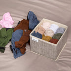 Criusia Underwear Drawer Organizer, 6 Set Foldable Underwear Drawer Organizer and Closet Dividers,Storage Box for Clothes, So