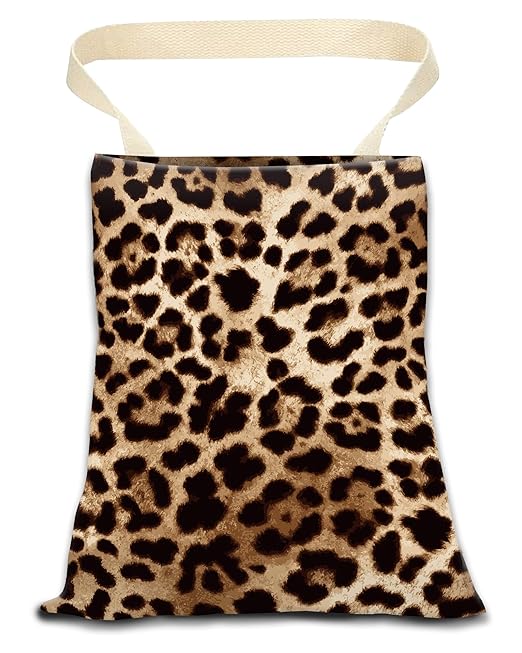 Car Trash Can, Durable Hanging Car Trash Garbage Bag, Cute Automotive Garbage Cans Organizer, Cute Leopard Skin