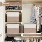 Goodpick Cube Storage Bins - Shelf Baskets for Toys Storage, Closet Storage Bins for Towel Book Clothes, Woven Basket for She