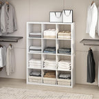 Furinno Cubic Closet Organizers and Storage, 12-Cube Closet Organizer, Open Shelf Closet Storage, Extra Thick Frame for Wardr