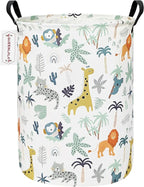 QUEENLALA Large Storage Basket,Laundry Hamper/Bathroom/Home Decor/Collapsible Round Storage Bin,Boys and Girls Hamper/Boxes/C