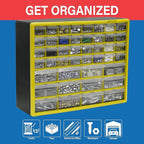 Akro-Mils 44-Drawer Plastic Drawer Storage Cabinet for Garage Organization, Bead Organizer, Building Bricks Storage, Teacher 