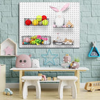 Tioncy 8 Pieces Pegboard Baskets and Shelves Pegboard Bins Wall Organizer Peg Board Racks Wire for Organizing Various Tools A