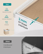 SONGMICS Storage Cubes, Set of 6 Foldable Fabric Storage Boxes, Cube Organizer Boxes with Handles, for Closet Shelves, Odorle