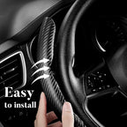 Carbon Fiber Steering Wheel Cover 3pcs Anti-Slip Car