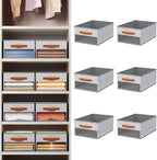 Homsorout Drawer Organizers and Storage - 6 Pack Foldable Pants Organizer with Clear Window & Handles, Fabric Closet Organize
