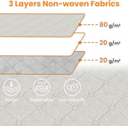 Fab totes 24 Gallons Clothes Storage, Foldable Thick Fabric Blanket Storage Bags, Containers for Organizing Bedroom, Closet, 