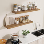 Dreamland 40 Inches Floating Shelves for Wall,9.3 Inch Deep Floating Shelves Set of 2, Large Display & Storage Shelf, Wall Sh