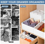 Criusia Drawer Organizer Clothes, 24 Pack Dresser Organizer Bins for Nursery Bedroom, Closet Organization and Storage Divider