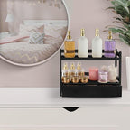 Sorbus Bamboo Bathroom Counter Organizer – 2-Tier Shelf with Hidden Drawer for Vanity, Matcha Station, Bathroom Sink Organize