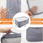 12 Pcs Packing Cubes Luggage Organizers Small Mesh Clothing Underwear Bag Foldable Laundry Bags for Travel Hiking Camping Bac
