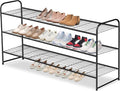 AOODA Long 3 Tier Metal Shoe Rack for Closet Wide Stackable Shoe Storage Organizer for Entryway, Bedroom, Floor, 24-Pairs Men