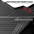 LASFIT Cargo Mat & Backrest Mat for Subaru Forester 2025-2026 (Not Fit Hybrid & Wilderness), All Weather TPE Custom Fit Easy Clean Trunk Mat for Forester 2025 2026 Car Cagro Liners,Black