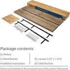 BGMG Wood Floating Shelves for Wall 60 inch Set of 2,Dark Walnut Floating Shelves,Solid Wood Wall Mount Shelves for Living Ro