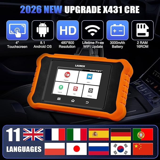 2026 LAUNCH Creader Elite V2.0 fit for Kia and Hyundai Bi-Directional Scan Tool, All Reset Functions, Full System Diagnostic
