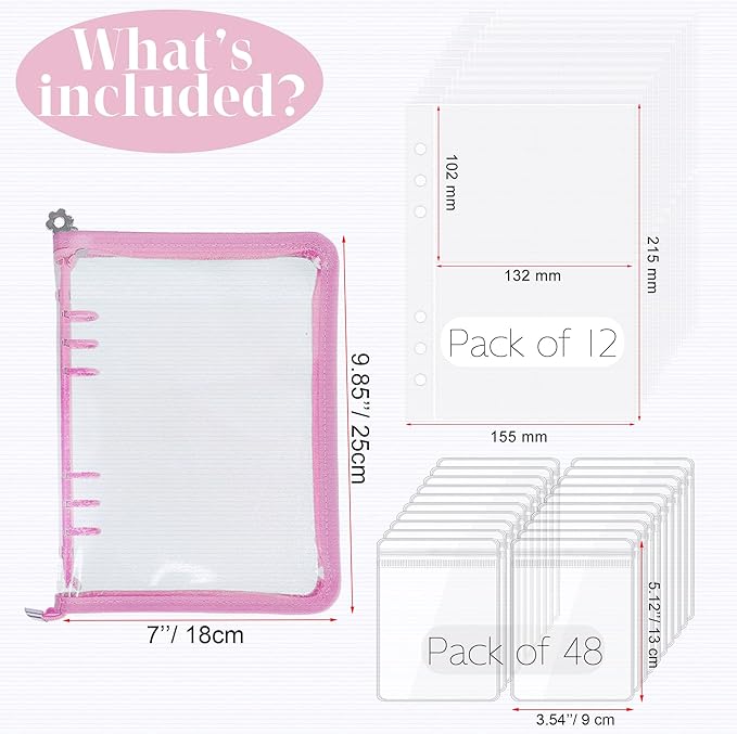 Bracelet Holder Travel Jewelry Organizer Case Transparent Jewelry Storage Book for Earring Necklace Ring with Small Clear Zip