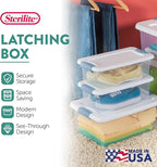 Sterilite 36-Pack Latching Box, Under Bed Storage Bins with Lids, Clear Plastic, 6 Quart - Heavy-Duty Organizing Containers f