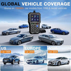 AMTIFO OBD2 Scanner with Battery Tester - Check Engine Light & Emissions Readiness, Plug & Play, Battery Health,