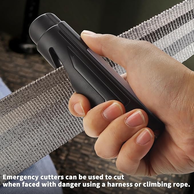 KnLnny Ware Automotive Escape Tool, Window Breaker,Seatbelt Cutter, Car Flashlight, 5 in1 Auto Tactical Gear, USB Charging, M