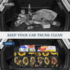 Femuar Car Trunk Organizer, Car Storage Organizer with Large Capacity Waterproof Collapsible Trunk Organizer for Car Suv/Jeep/Sedan