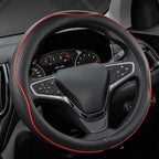 West Llama Microfiber Leather Car Steering Wheel Cover for Chevy Silverado,Tahoe,Equinox,Traverse,Trailblazer,Colorado (Black