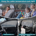 ZATOOTO Car Window Shade for Baby Car Sun Shade Side Window Breathable Mesh Sun Blocker for UV & Heat Glare Free Universal for Most Cars Easy Magnetic Installation Perfect for Camping Travel Napping