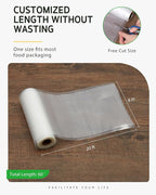 Syntus Vacuum Sealer Bags for Food, 3 Rolls 8" x 20' Commercial Grade Bag Rolls, BPA Free Food Vac Bags for Storage, Meal Pre